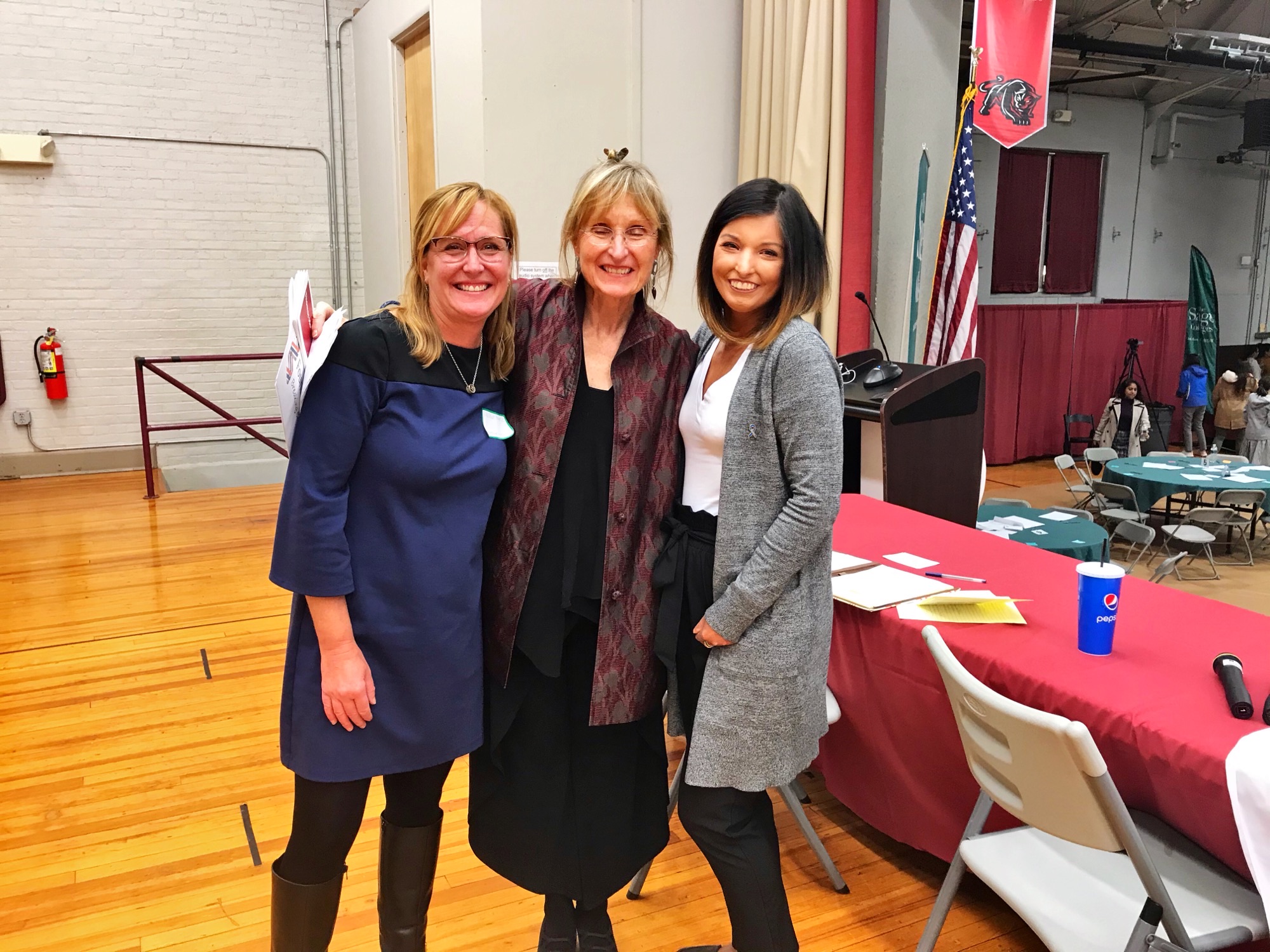 Amy (right) attending the Steffans Foundation's Interprofessional Education Event, where she was a keynote speaker