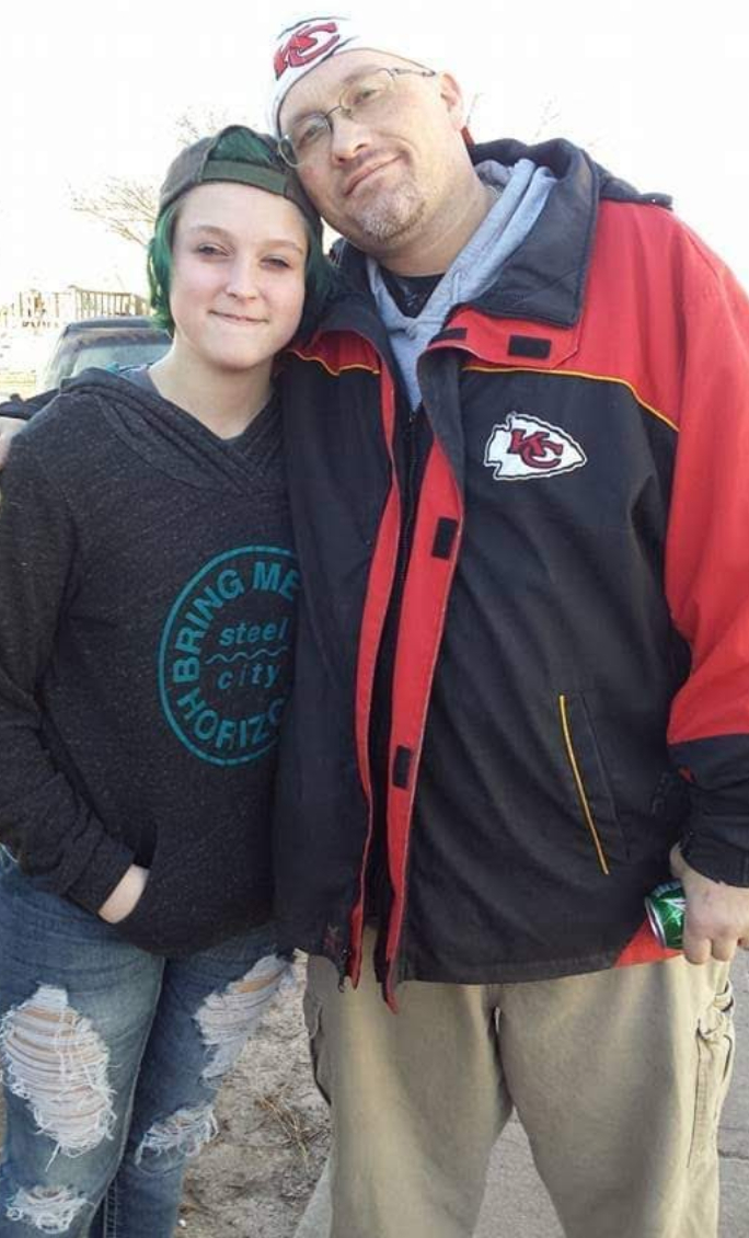 Macy with her dad