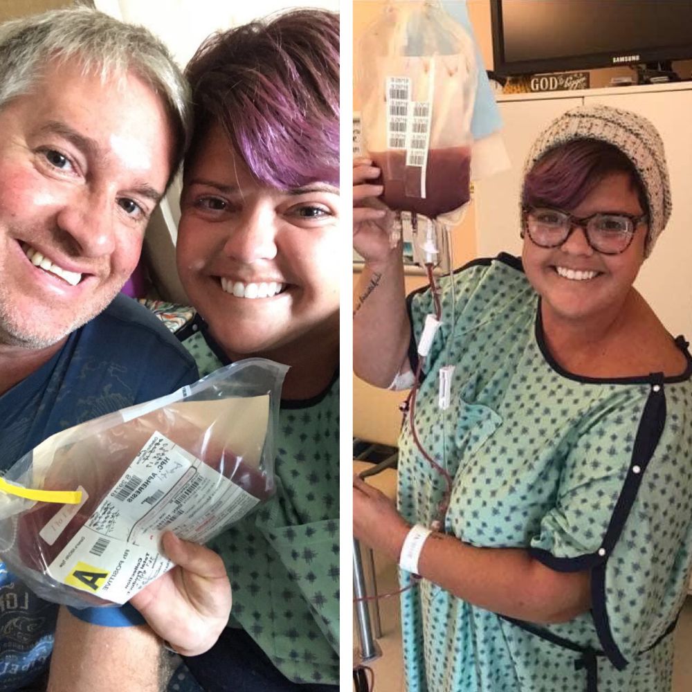 Cat received her second stem cell transplant on September 6, 2017. Her brother donated his non-diseased stem cells to her