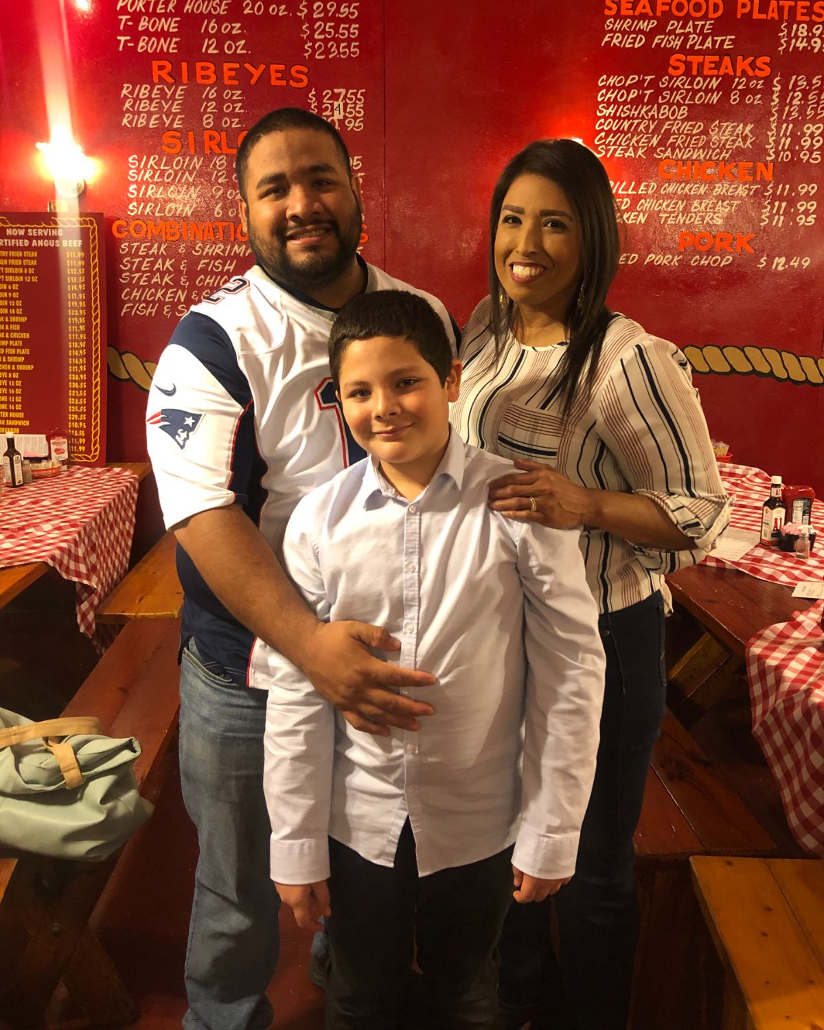 Jovana with her husband and son