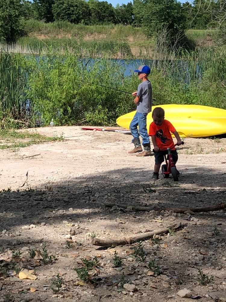 Wyatt fishing with his nephew