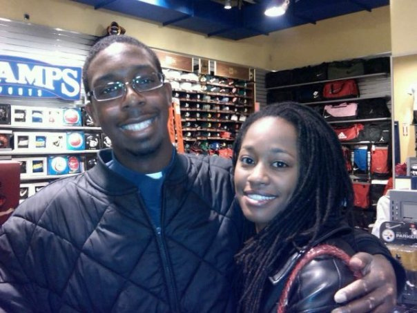 Erion shopping with his cousin
