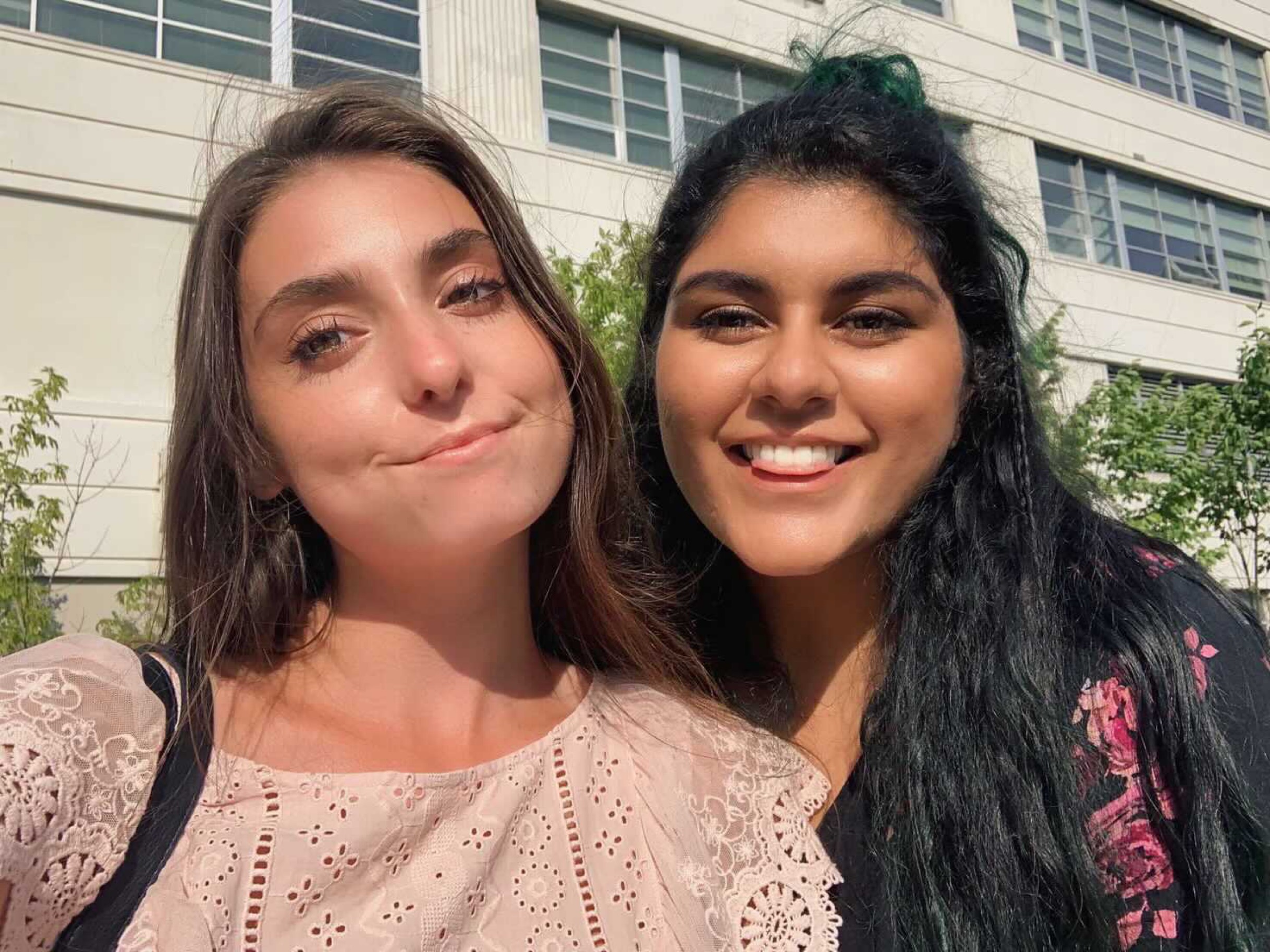 Hannah with her best friend from high school