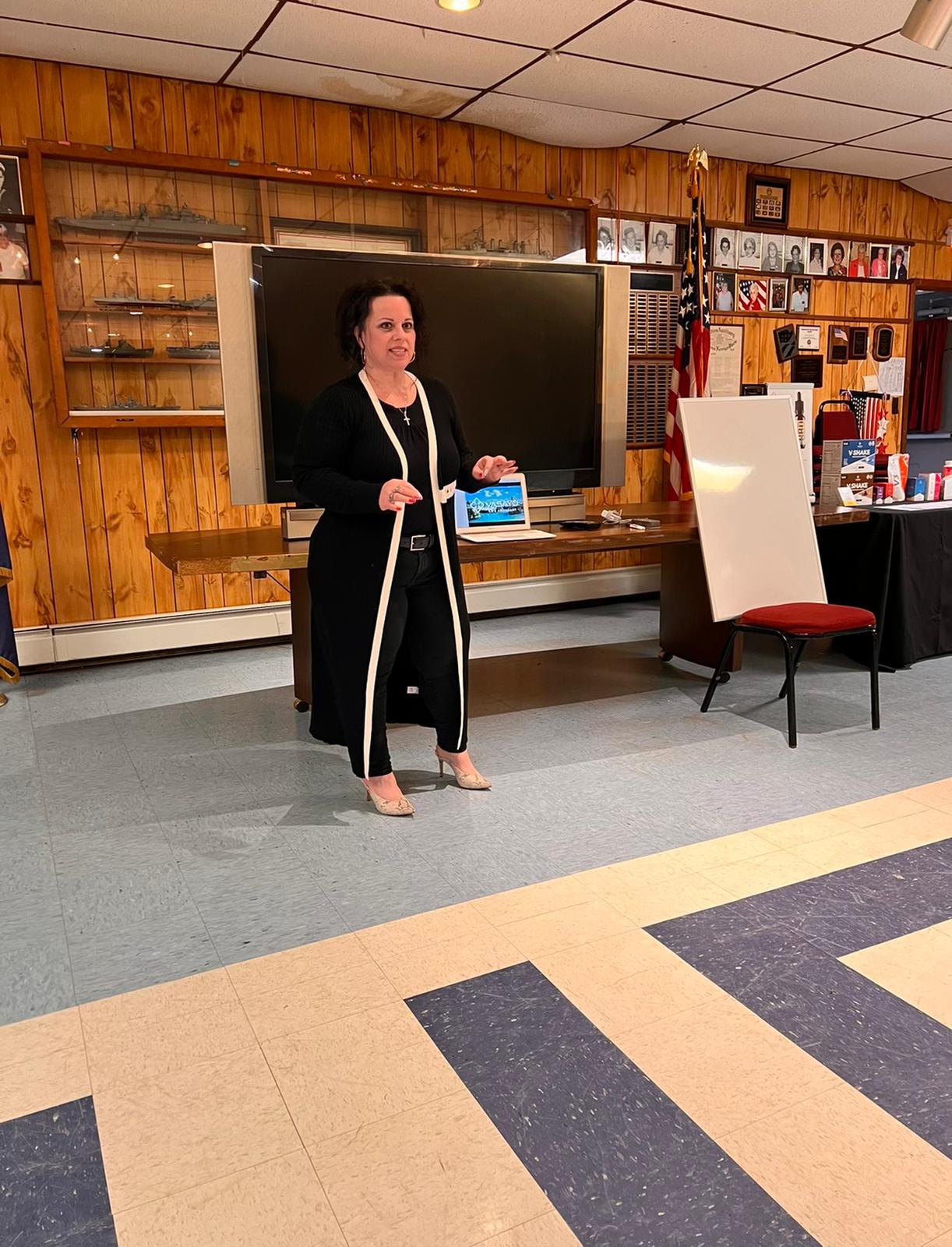 Maria was invited to a speaker engagement series to deliver remarks about financial literacy.
