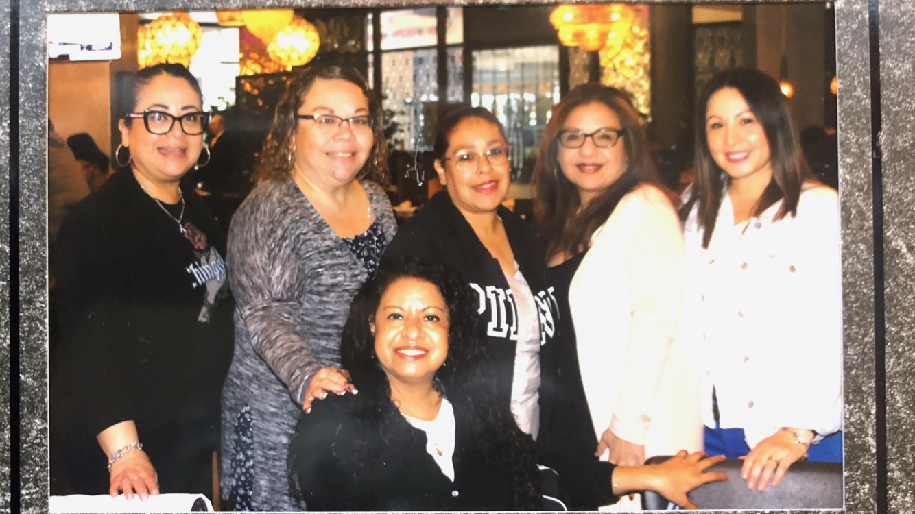Marissa's core group of friends she calls 'sisters' - friends for over 35 years