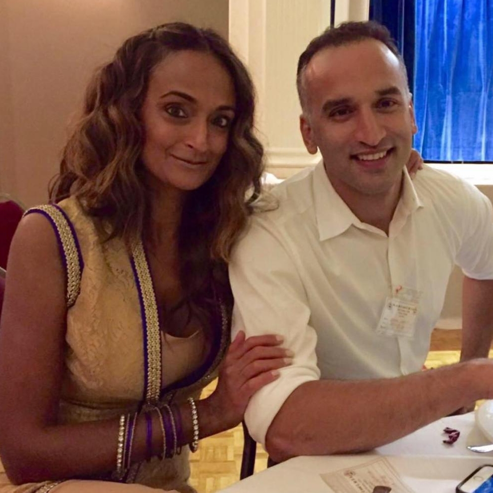 Natasha and Deepak at an Indian function