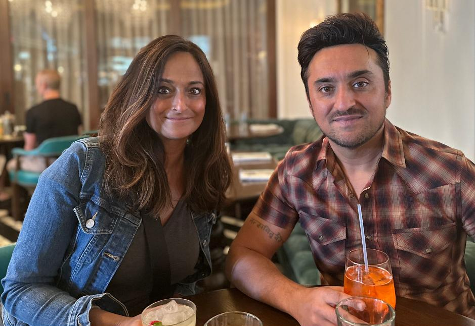 Natasha celebrating her 50th birthday in Los Angeles with her brother, Lokesh