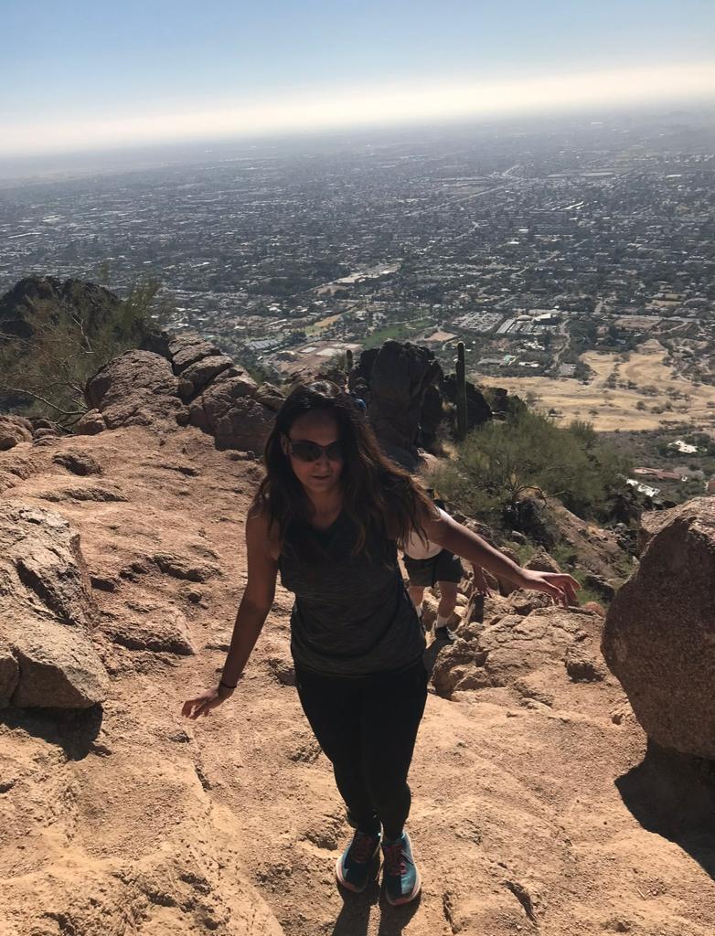 Natasha hiking in Scottsdale, Arizona