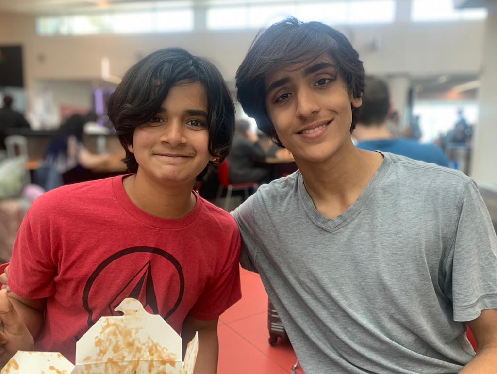 Natasha's children: Taran (left, 15) and Shaan (right, 18)